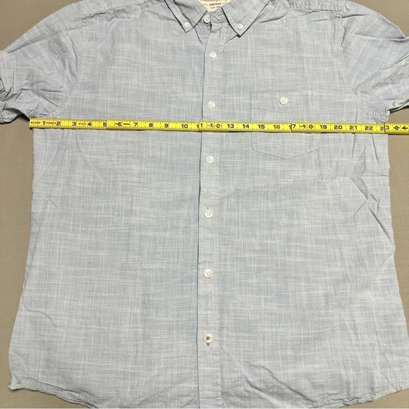 Original Weatherproof Vintage Mens Blue Button Up Short Sleeve Shirt Size Large - Picture 5 of 7